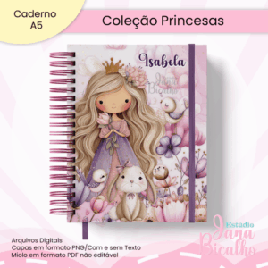 Caderno A5 Coleção Princesas