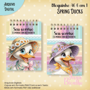 Bloquinho A6 Spring Ducks 6 em 1