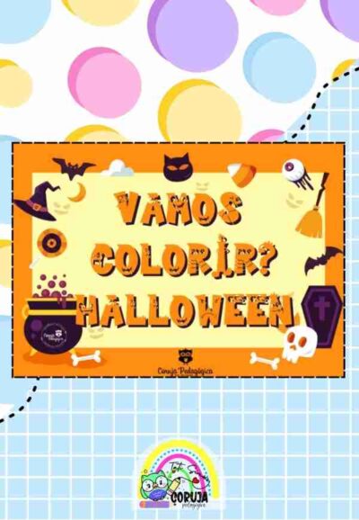 Livro de Colorir Halloween Bruxinha Cute – 28 Páginas para Imprimir e se Divertir