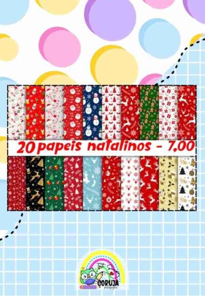 Pacote de papel digital de natal