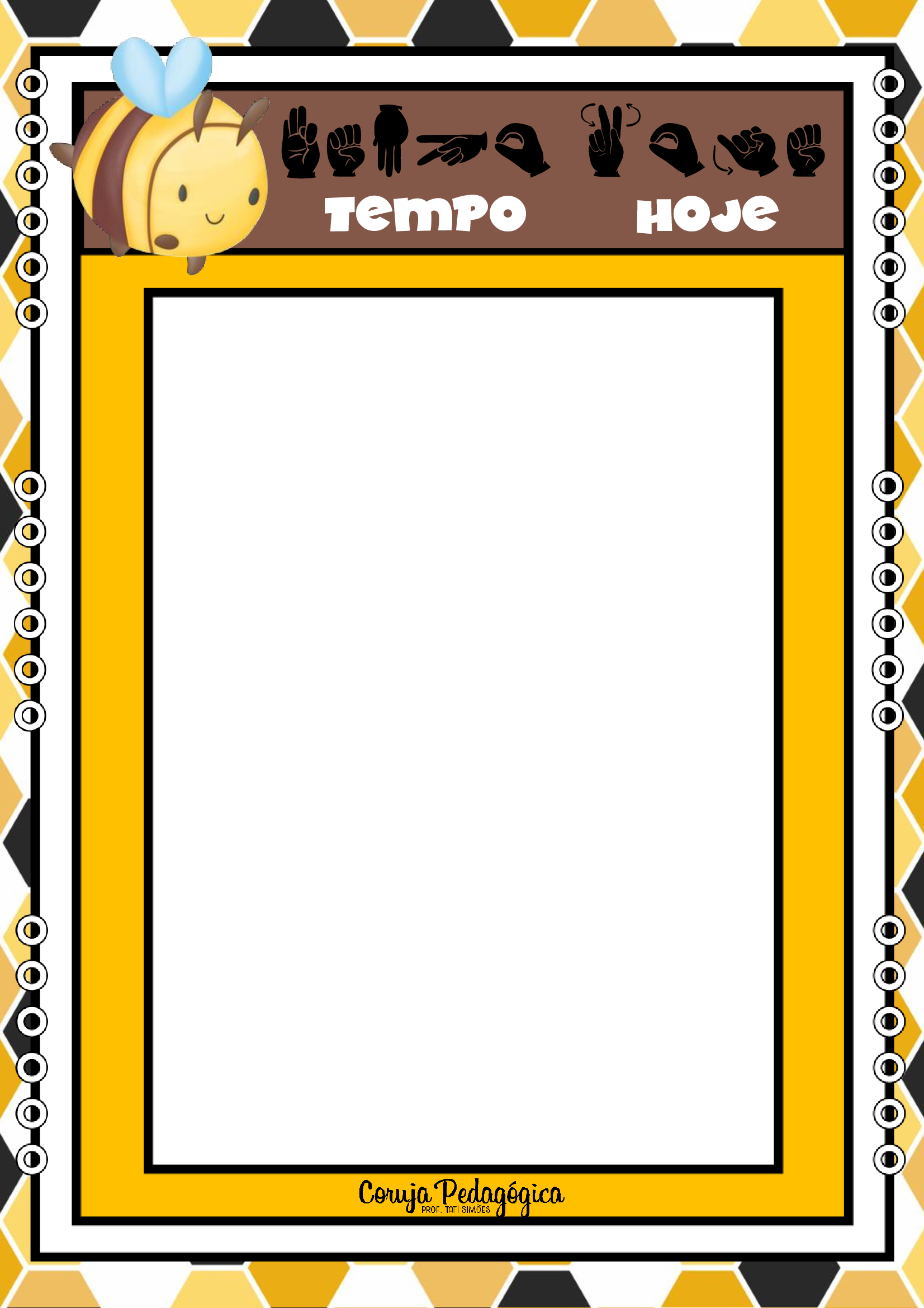 Cartaz inclusivo: EM LIBRAS como está o tempo Cartaz inclusivo: EM LIBRAS como está o tempo - Imagem 2