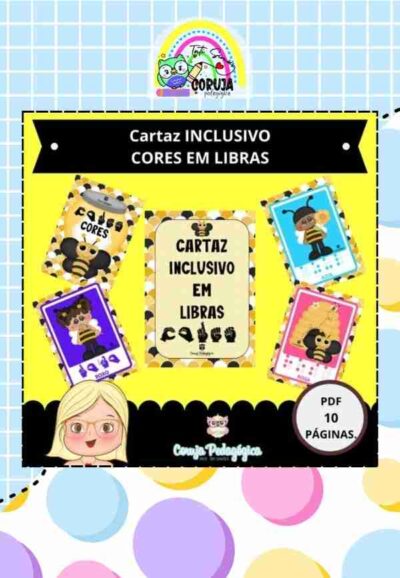 Cartaz Inclusivo – Cores em LIBRAS
