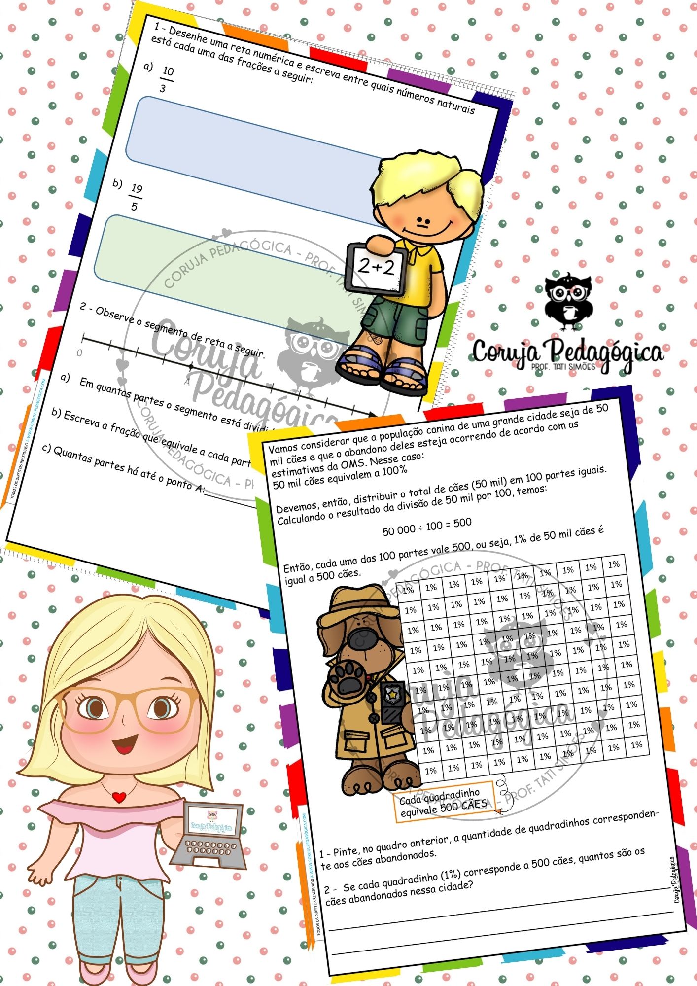 5º ano Caderno de atividades - Relação entre fração e porcentagem 5º ano Caderno de atividades - Relação entre fração e porcentagem - Imagem 4