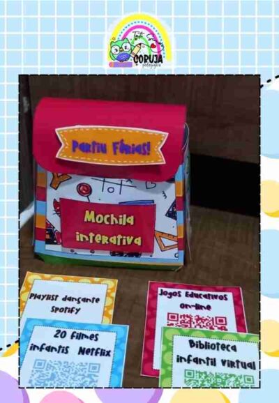 Mochila interativa de férias