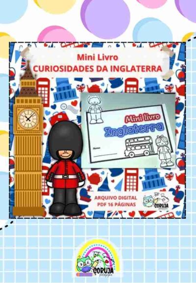 Mini Livro curiosidades Inglaterra