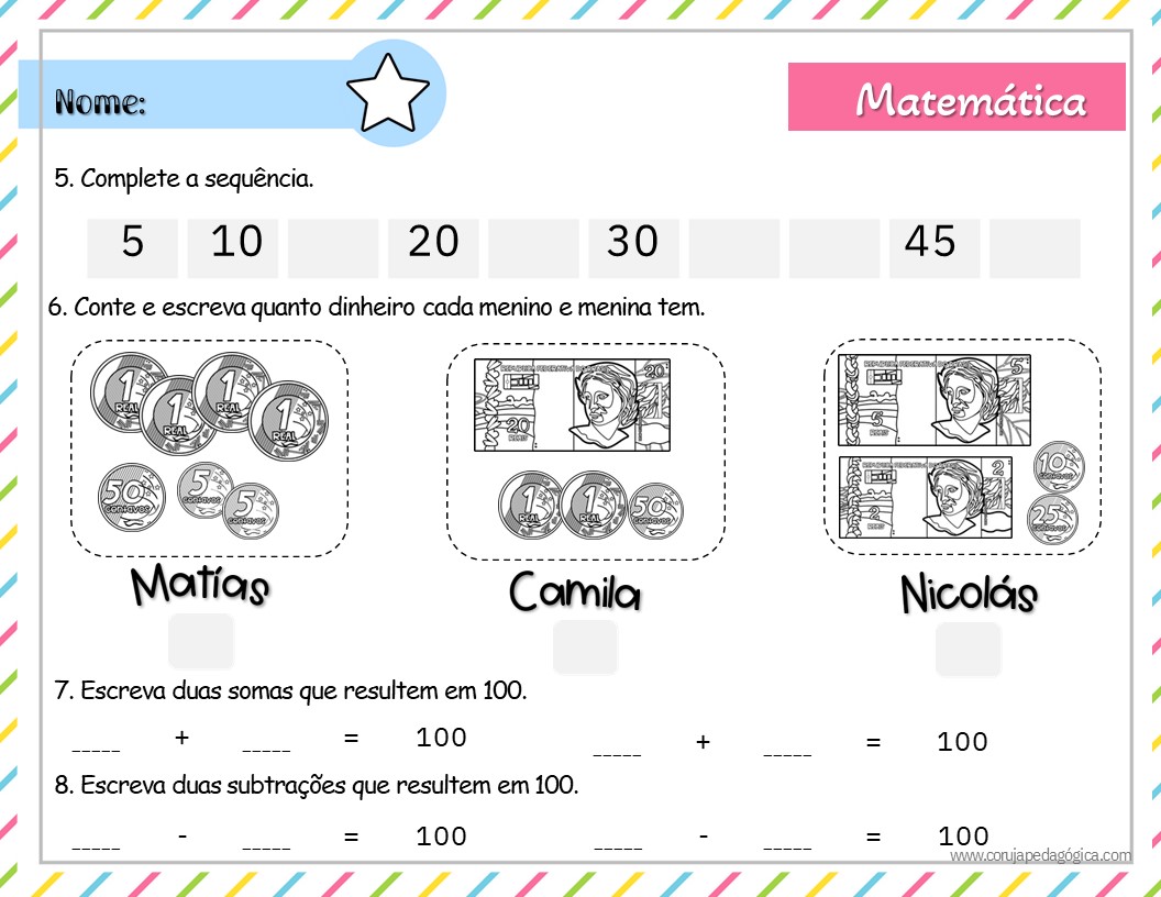 Atividades dianósticas 2º ano Atividades dianósticas 2º ano - Imagem 4