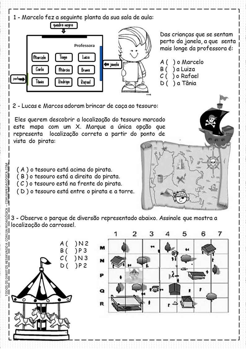 Plano cartesiano atividades 5º ano Plano cartesiano 5º ano