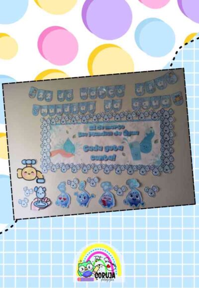 Kit Decorativo dia mundial da água Cada gota conta