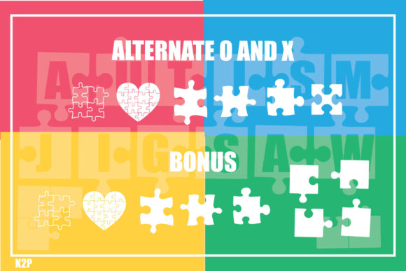 Fonte n.5: Autismo em peça de quebra-cabeça Fonte Autismo em peça de quebra-cabeça