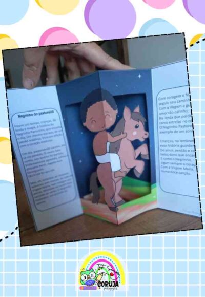 Livro 3D com poemas autorais das lendas do folclore brasileiro