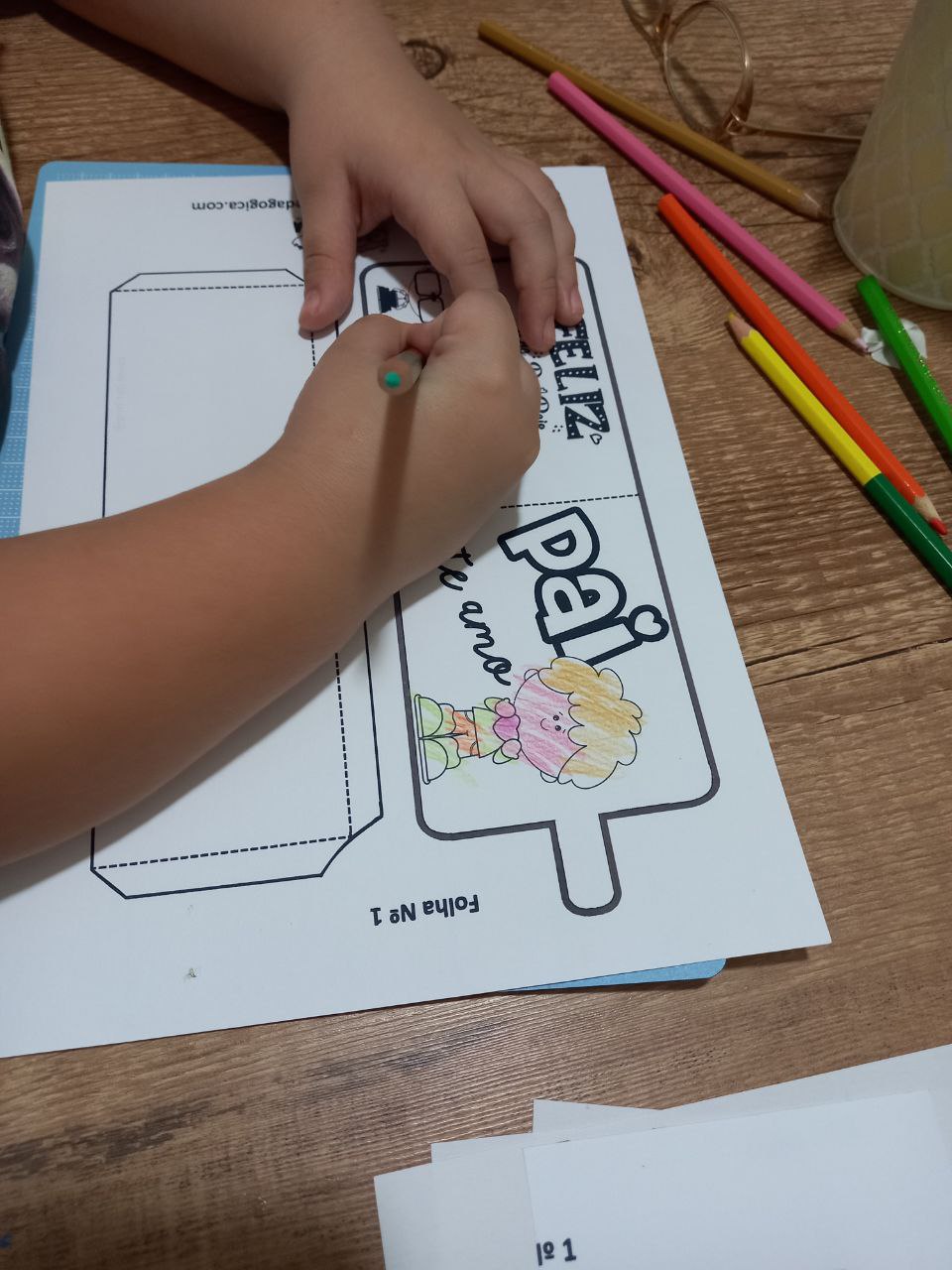 Carteira Interativa musical dia dos pais (para colorir) Carteira Interativa musical dia dos pais (para colorir) - Imagem 3