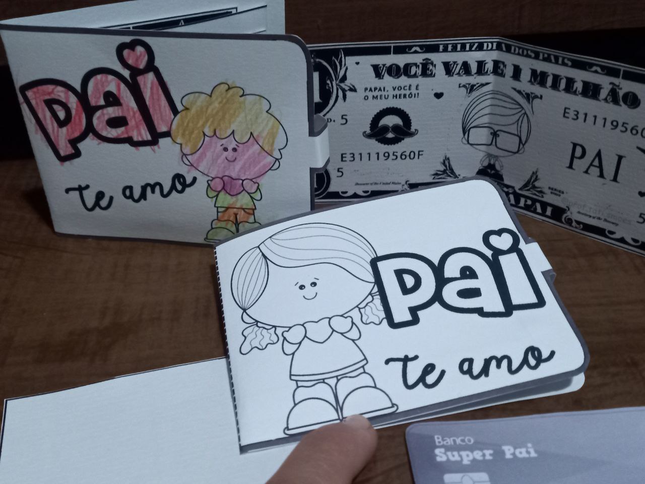 Carteira Interativa musical dia dos pais (para colorir) Carteira Interativa musical dia dos pais (para colorir) - Imagem 6