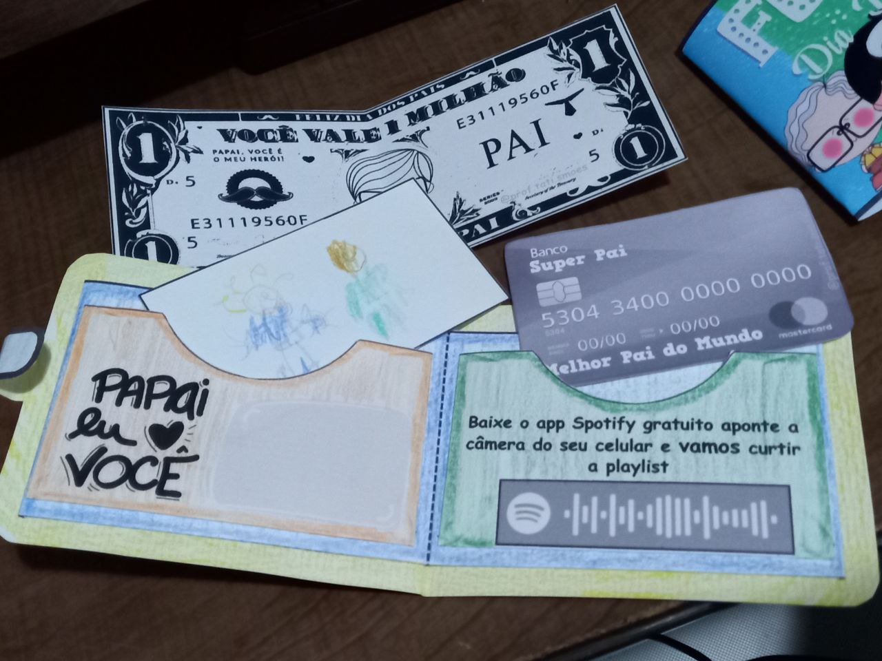 Carteira Interativa musical dia dos pais (para colorir) Carteira Interativa musical dia dos pais (para colorir) - Imagem 8