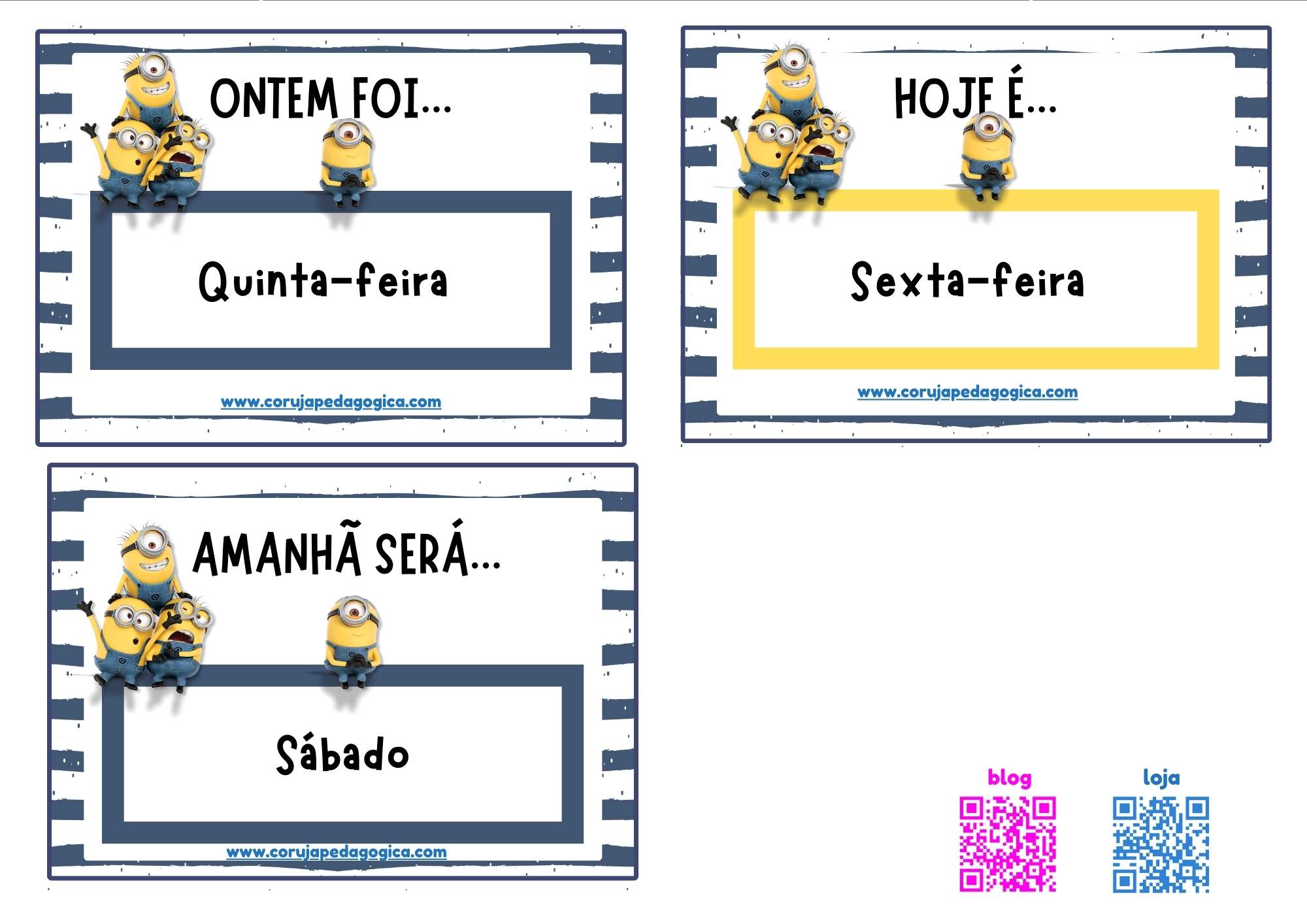 Kit volta as aulas Minions - Mega kit Kit decoração de sala de aula Minions