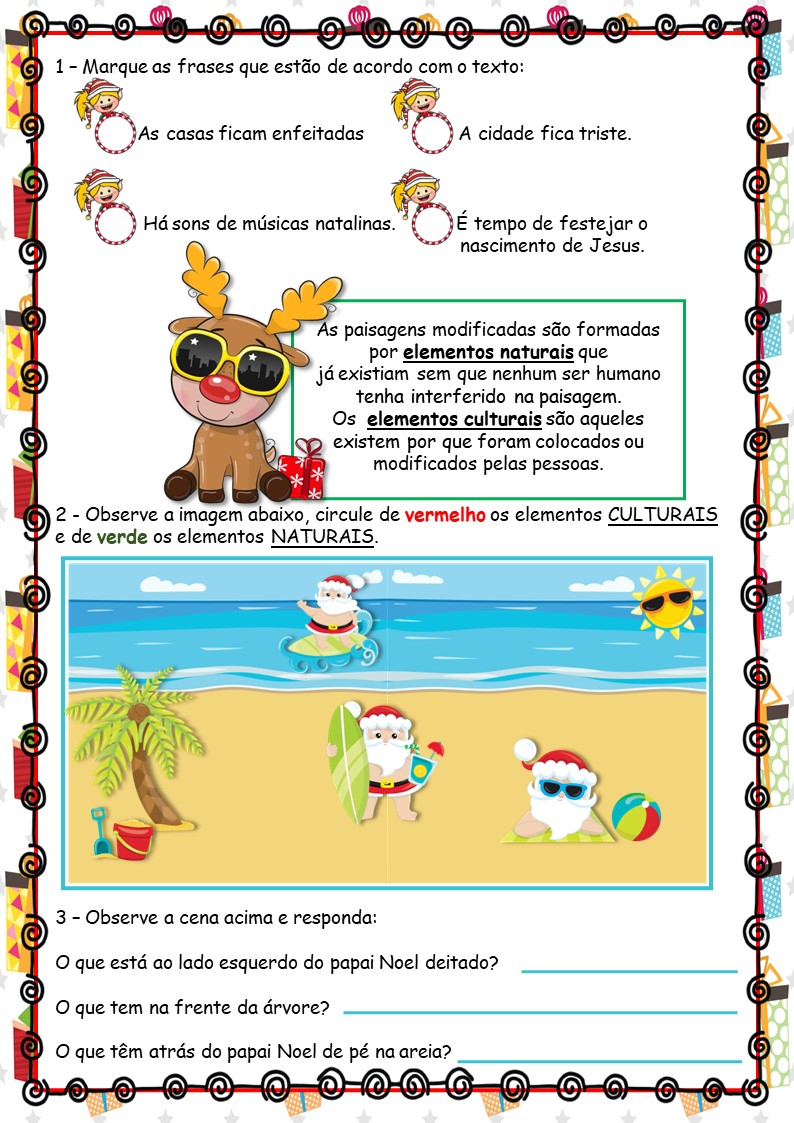 1º ano Avaliação de Geografia 4º bimestre 1º ano Avaliação de Geografia 4º bimestre