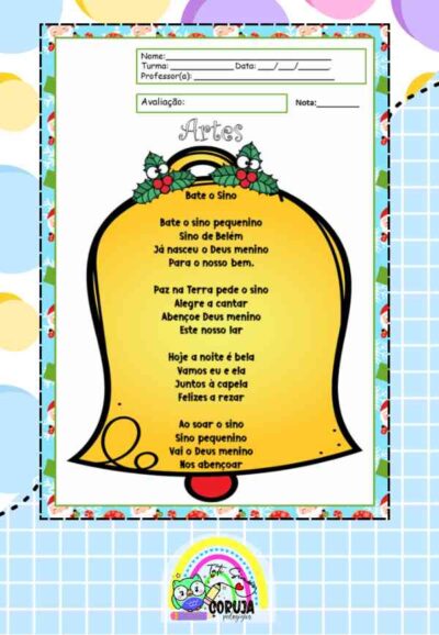 Avaliação de 4º Bimestre – Artes 1º Ano