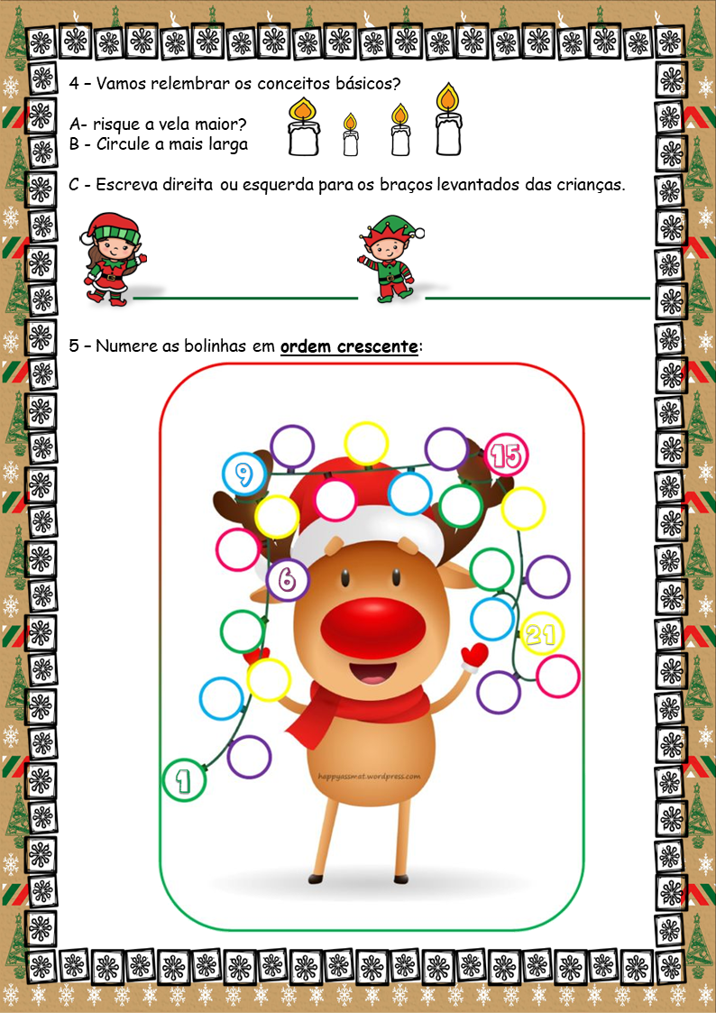 Avaliação de Matemática 4º bimestre 1º ano Avaliação de Matemática 1º ano 4º bimestre