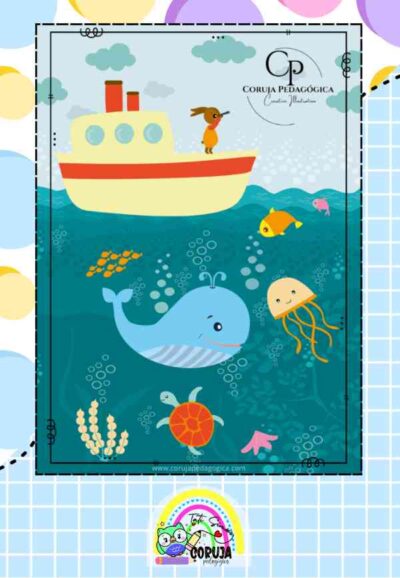 Fundo do mar kit decoração Sala de aula