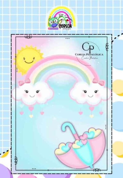 Chuva de Bênçãos Chuva de amor Decoração Sala de aula