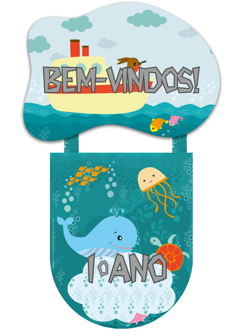 Fundo do mar kit decoração Sala de aula Fundo do mar kit decoração Sala de aula - Imagem 14
