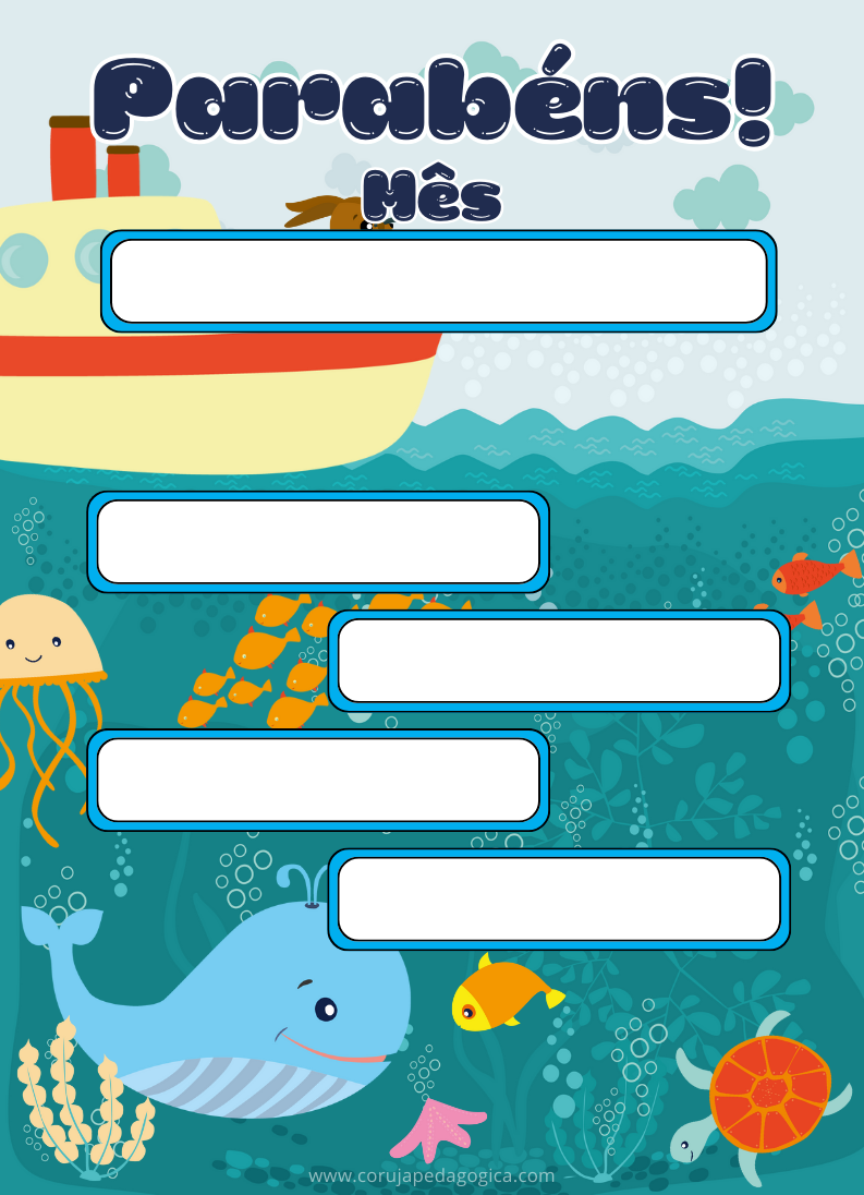 Fundo do mar kit decoração Sala de aula Fundo do mar kit decoração Sala de aula - Imagem 4