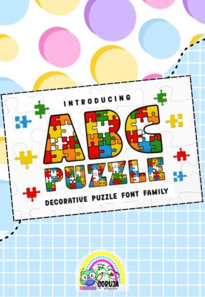 Fonte n 8_ Abc Puzzle autismo – 1 de bônus