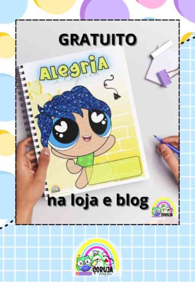Capas de caderno gratuito Divertidamente (modelo 2)