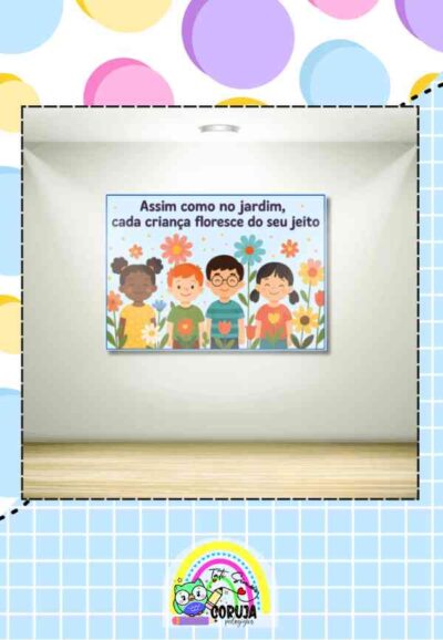 Painel Infantil Diversidade e Inclusão – Tema Flores e Crianças @prof.tati.simoes