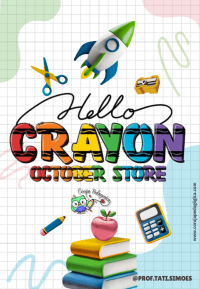 Pacote de 6 Fontes decorativas Giz de cera