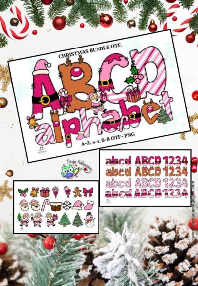 Pacote de 4 Fontes decorativas Natalinas @corujapedagogica