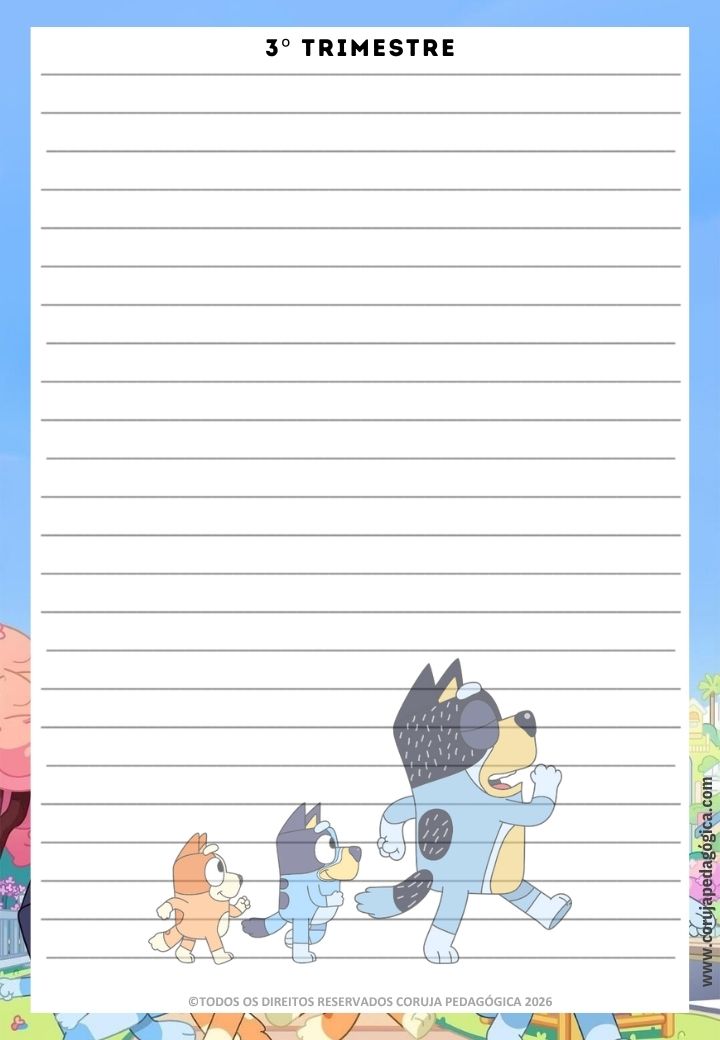 Bluey e Bingo Planner e Caderno de Planejamento para professores 2026 Bluey e Bingo Planner e Caderno Pedagógico 2026 @corujapedagogica