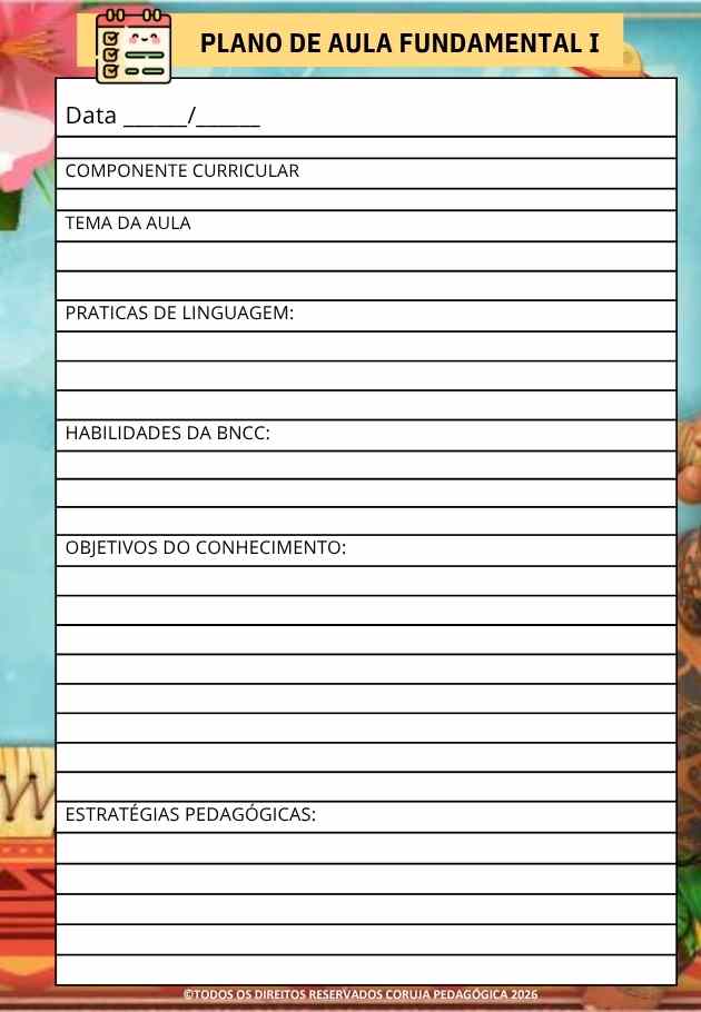 Moana Planner e Caderno de Planejamento para professores 2026 Moana Planner e Caderno Pedagógico 2026 @corujapedagogica