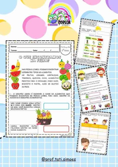 1º ANO PORTUGUÊS E CIÊNCIAS - O QUE ENCONTRAMOS NA FEIRA @prof.tati.simoes