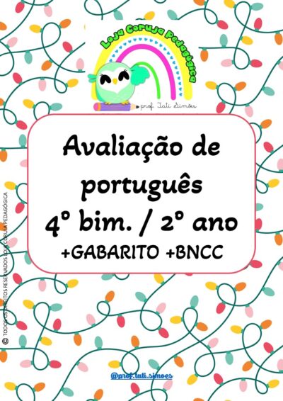 2º ano Avaliação Final de Língua Portuguesa – 4º Bimestre