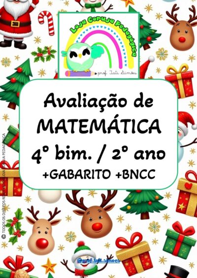 2º ANO MATEMÁTICA AVALIAÇÃO FINAL 4º BIMESTRE @PROF.TATI.SIMOES